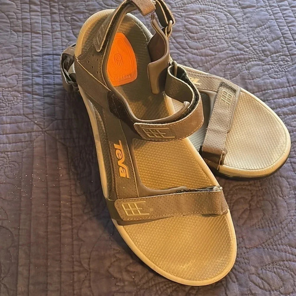 Teva Minam Men's Size 12 Sports Sandals 4289 Brown Open Toe Adjustable Straps - Picture 2 of 6